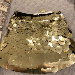 Trina Turk Gold sequin skirt